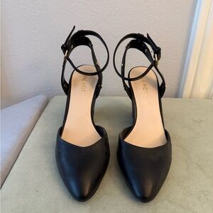 Nine West Black Ankle Strap Heels - NEW